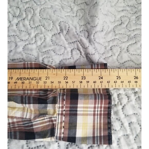 Vintage Wrangler "American Cowboys Choose" Pearl Snap Mens Med. Contrast Stitch - Picture 9 of 9